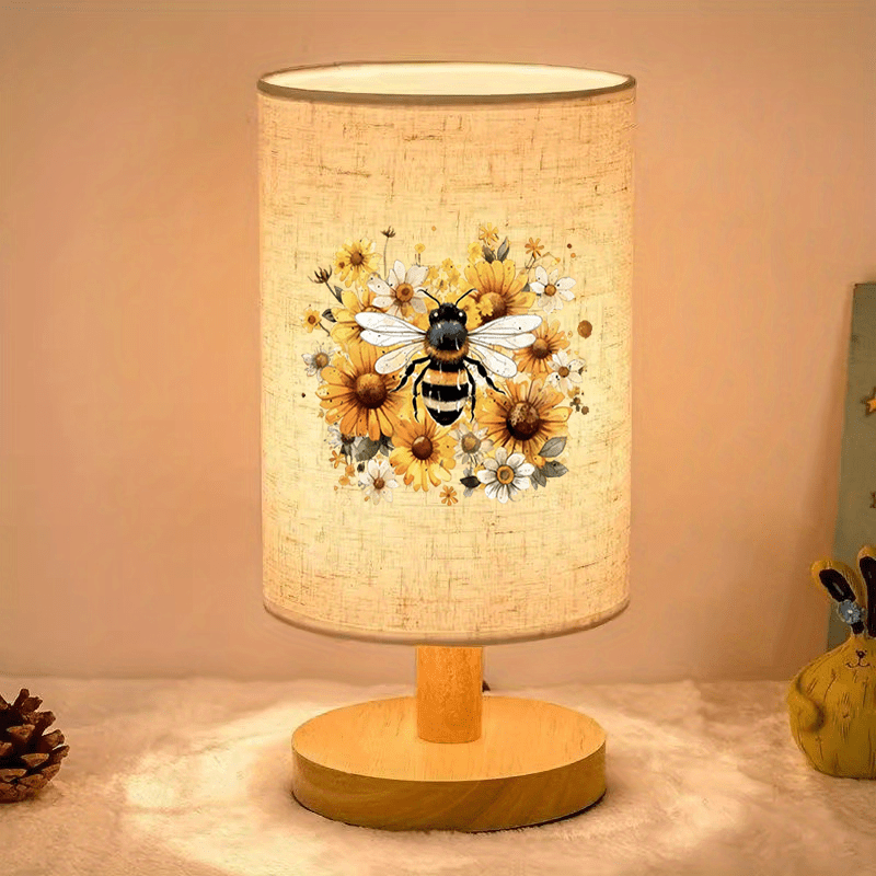 Bi og Blomster Trælamp