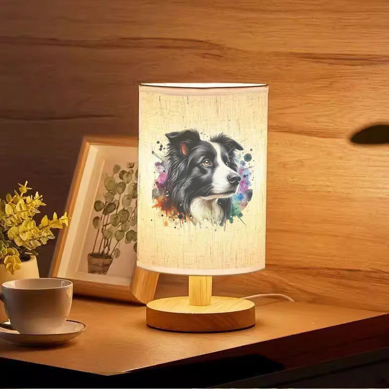 Border Collie Trælamp