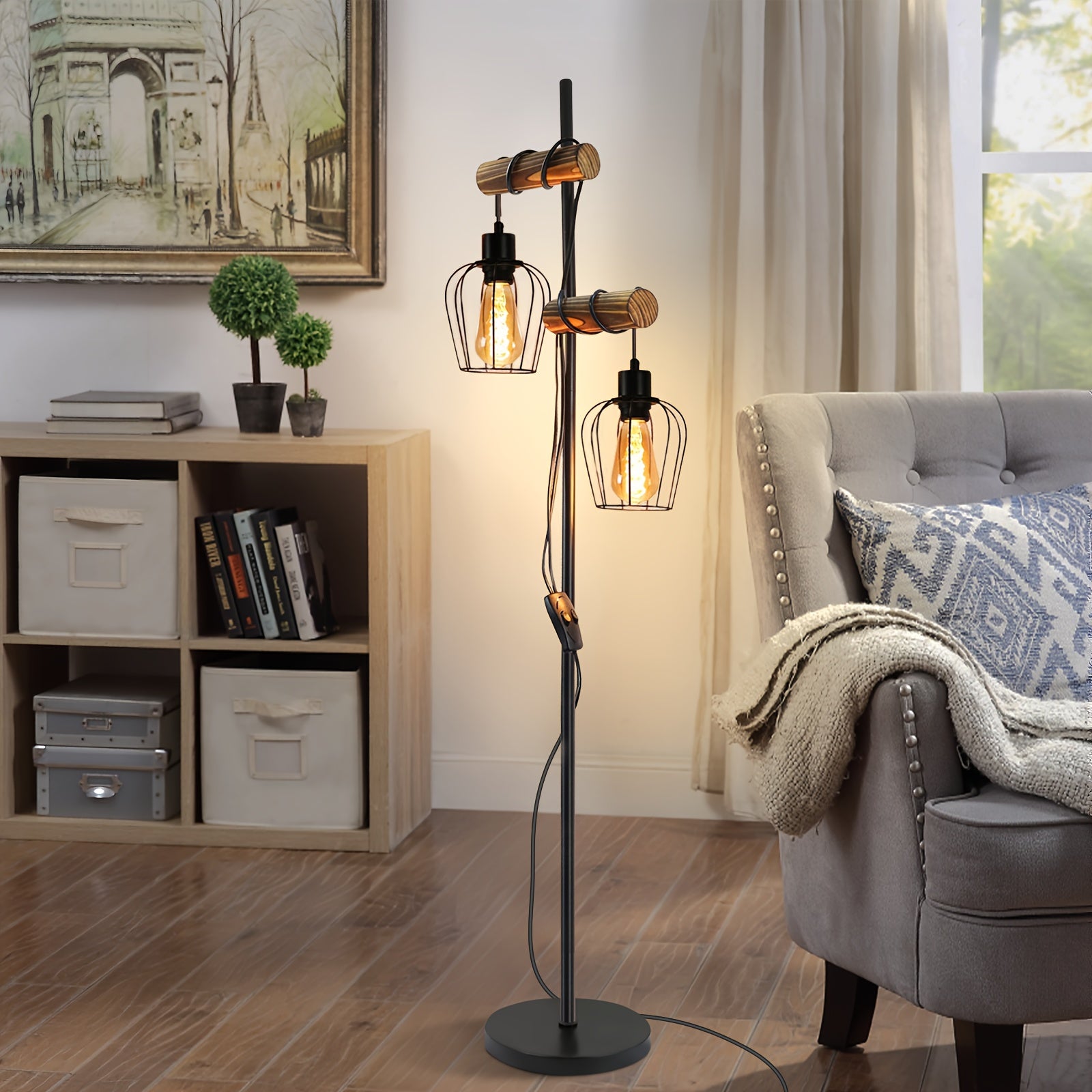 Rustik Stråle Lampe – Rå og stemningsfuld glød