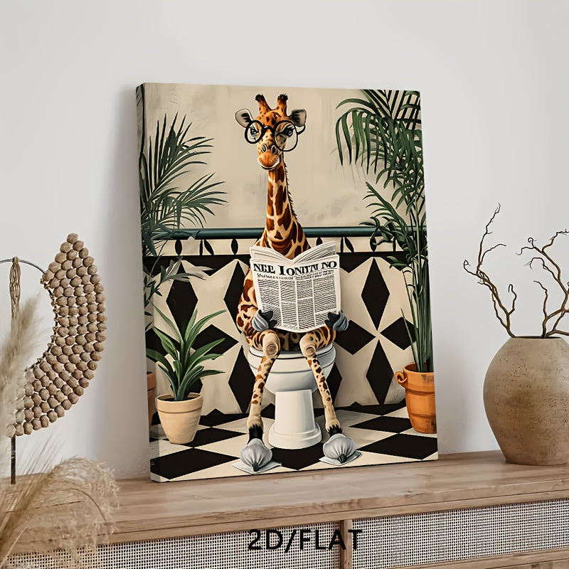 Humoristisk Giraf Canvas