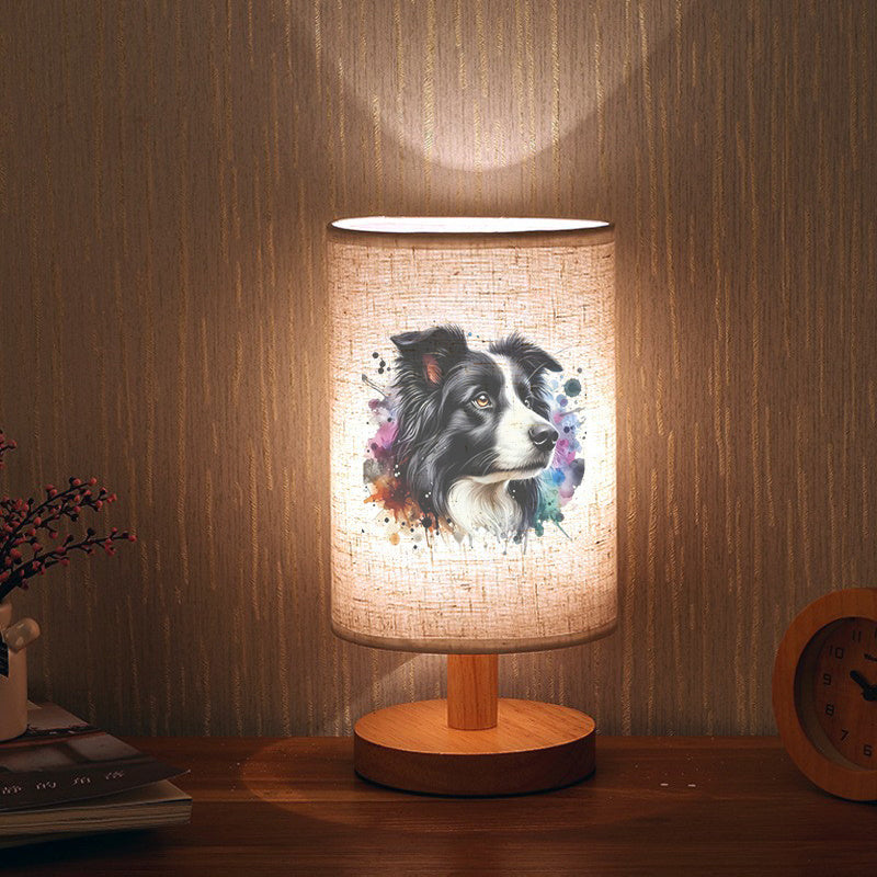 Border Collie Trælamp