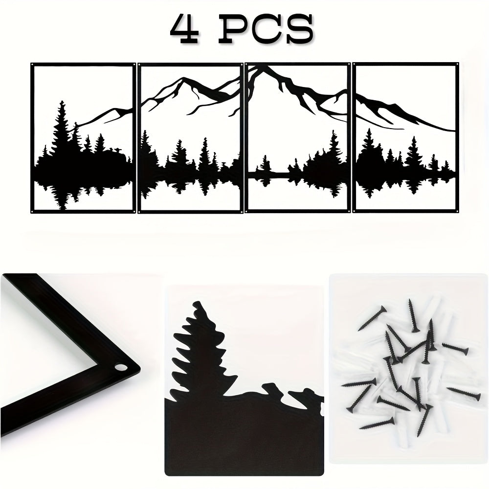 Metallisk Skov Vægkunst