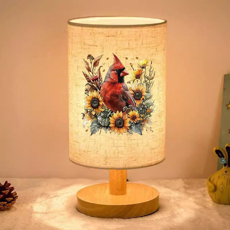 Kardinalfugl Trælamp