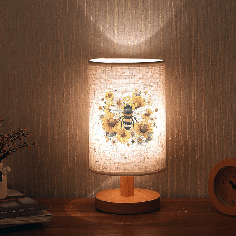 Bi og Blomster Trælamp