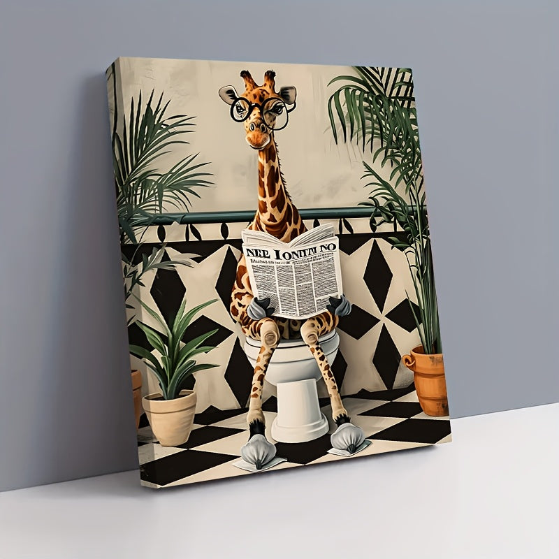 Humoristisk Giraf Canvas