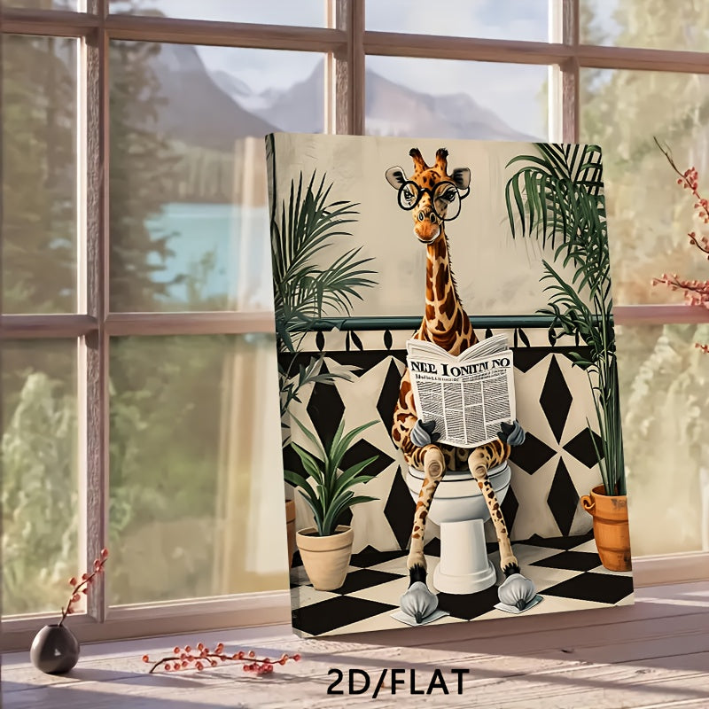 Humoristisk Giraf Canvas