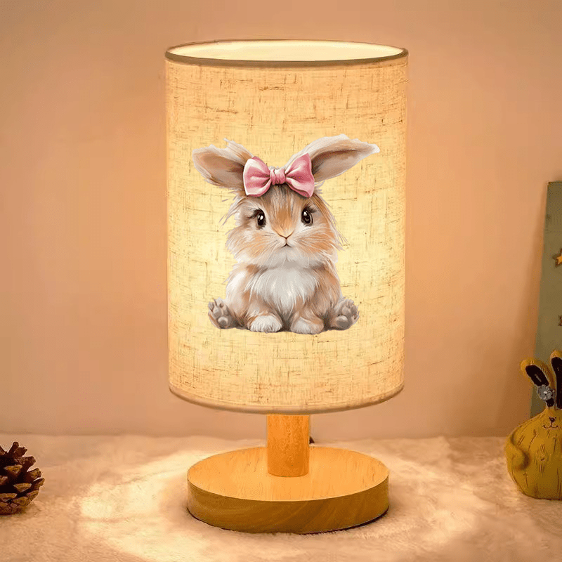 Kanin med Sløjfe Trælamp