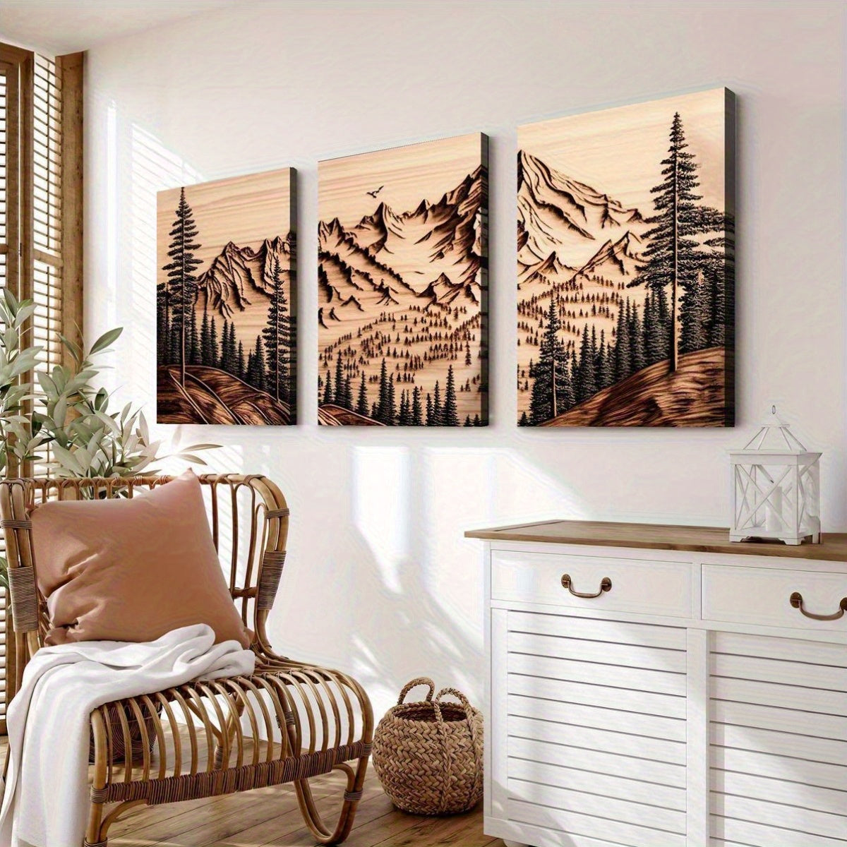 Brændt Bjerg Canvas Sæt