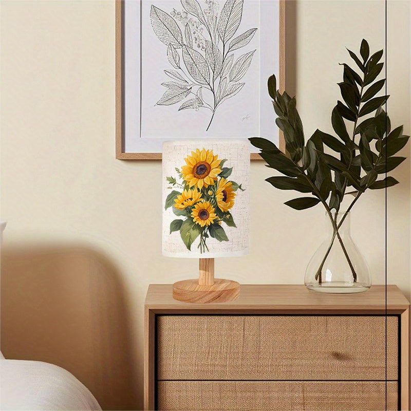 Solsikkebuket Trælamp