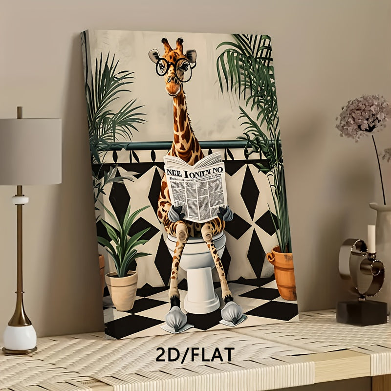 Humoristisk Giraf Canvas