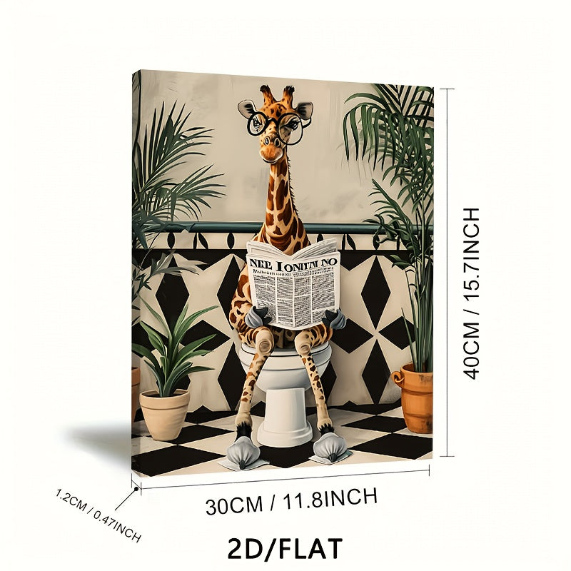 Humoristisk Giraf Canvas