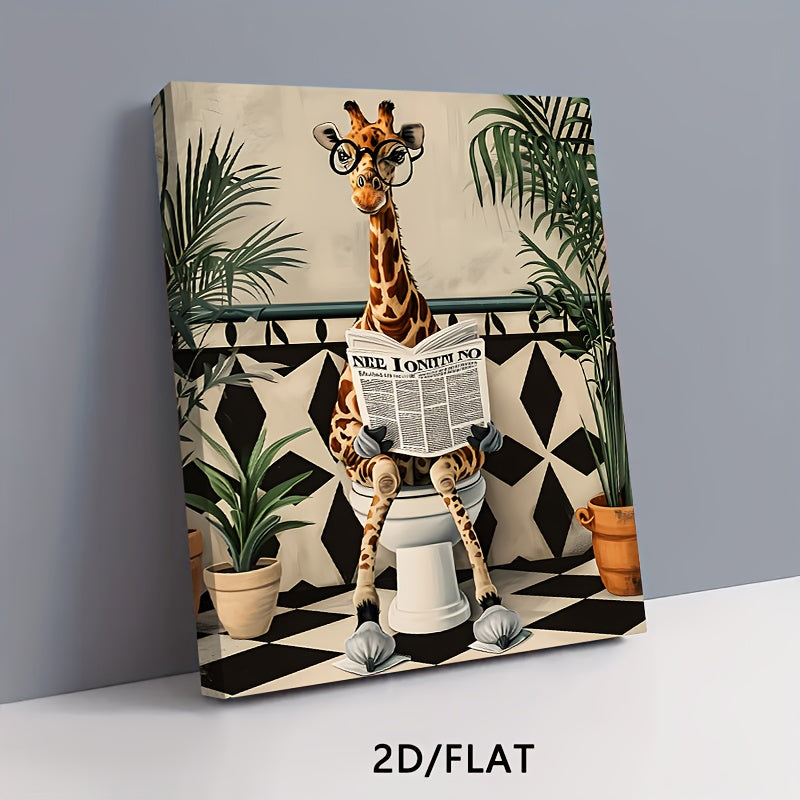 Humoristisk Giraf Canvas