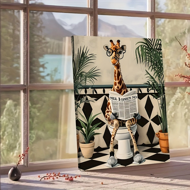 Humoristisk Giraf Canvas