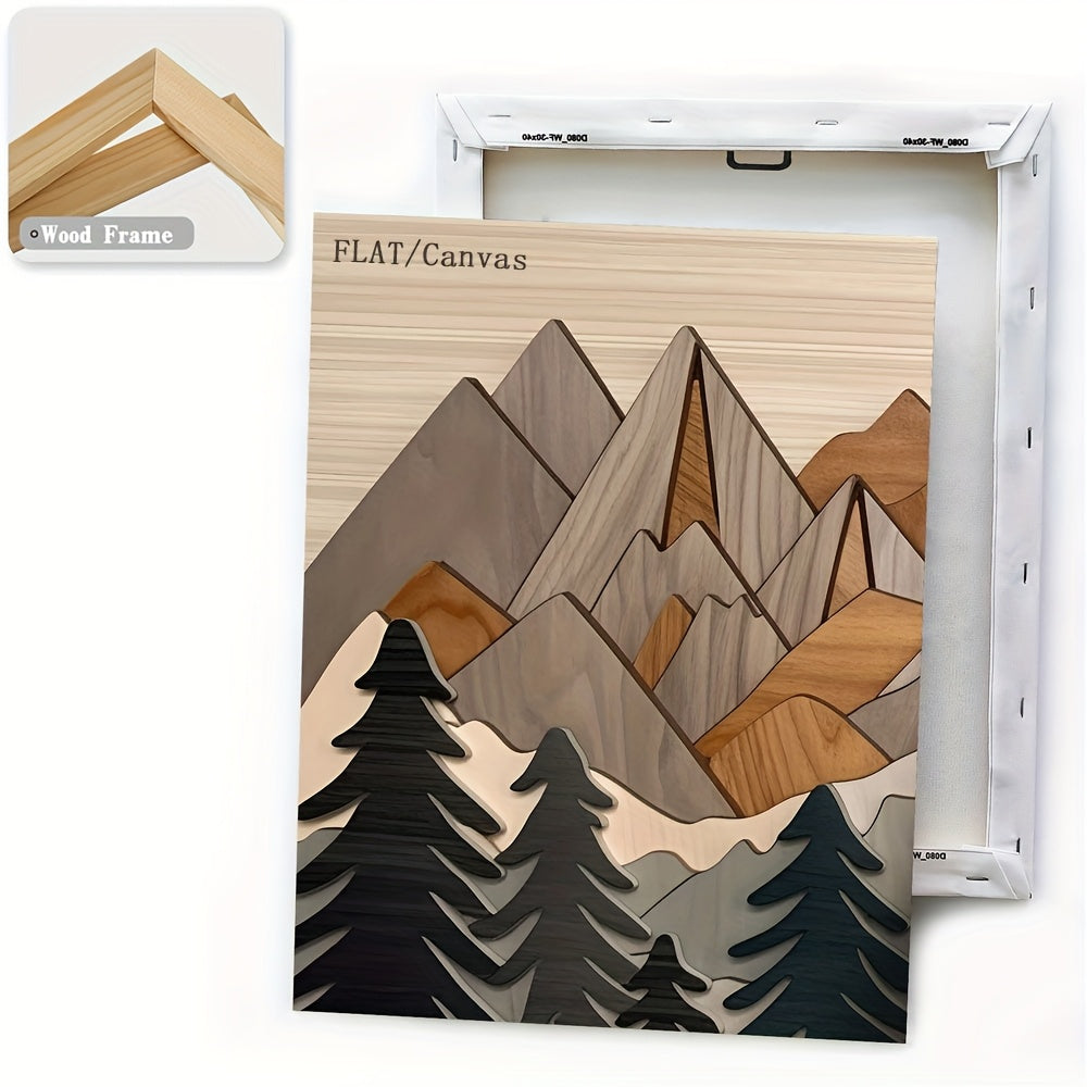 Minimalistisk Bjerg Canvas Sæt