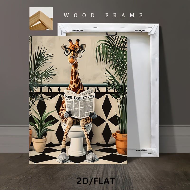 Humoristisk Giraf Canvas