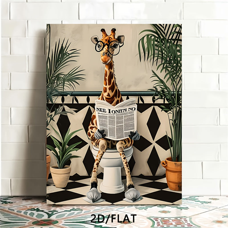 Humoristisk Giraf Canvas