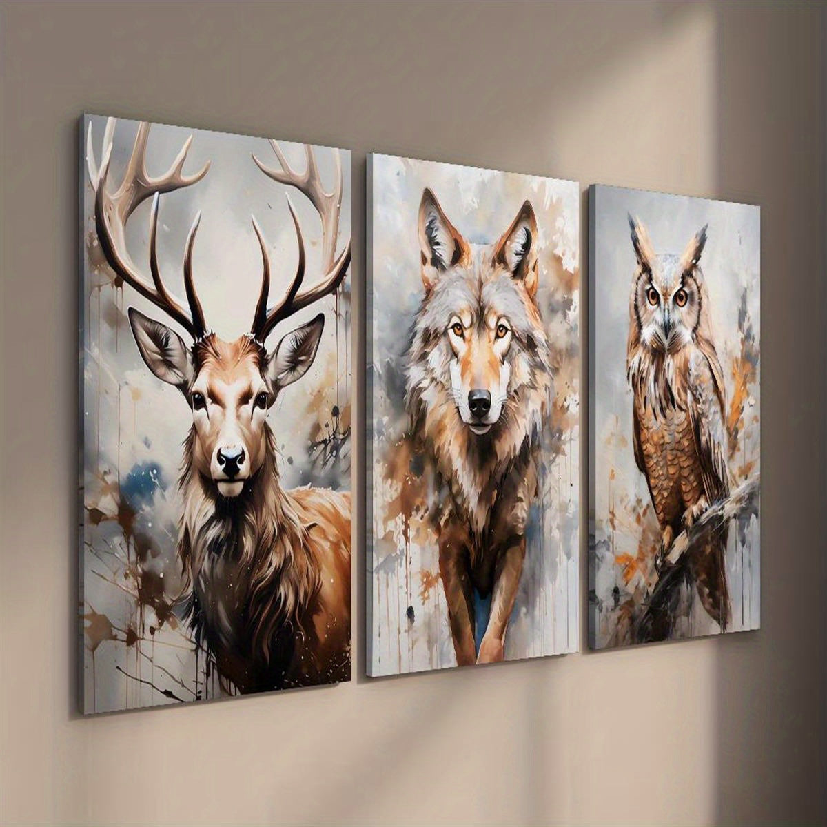 Vintage Dyreliv Canvas Sæt