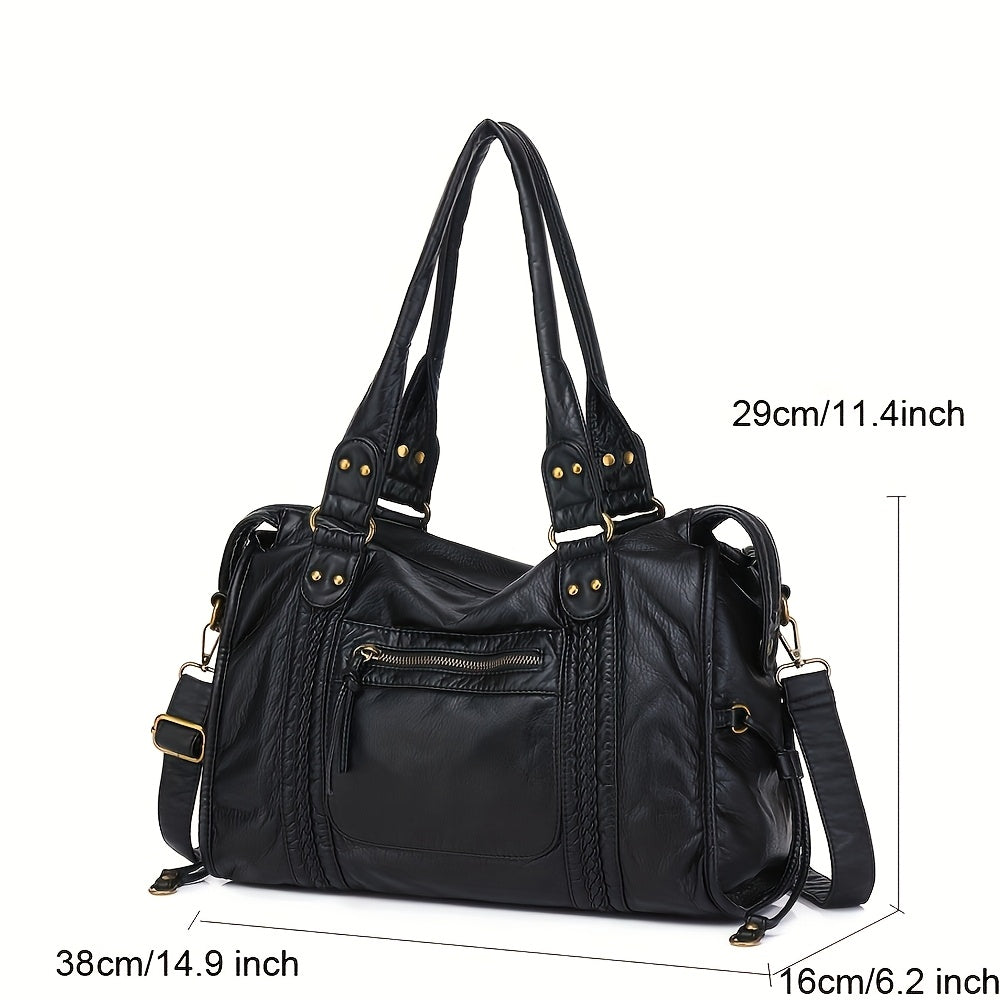 Violet™ | Klassisk Læder Tote Bag