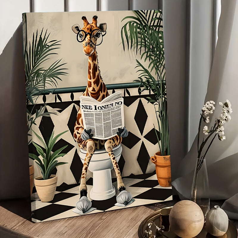 Humoristisk Giraf Canvas