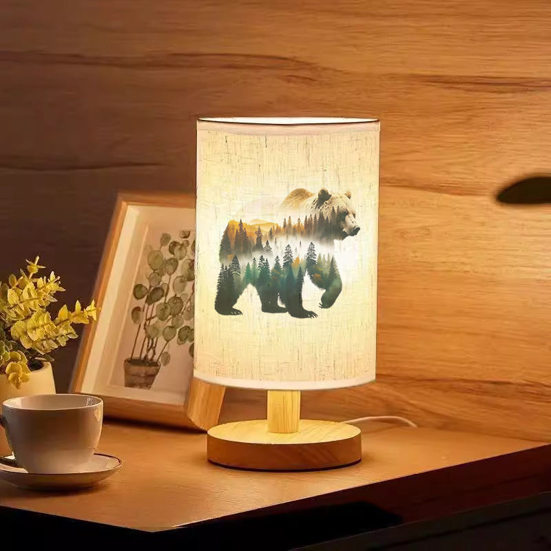 Bjørn i Skov Trælamp