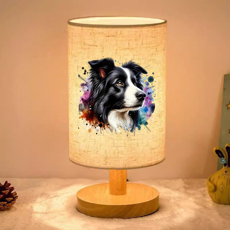 Border Collie Trælamp