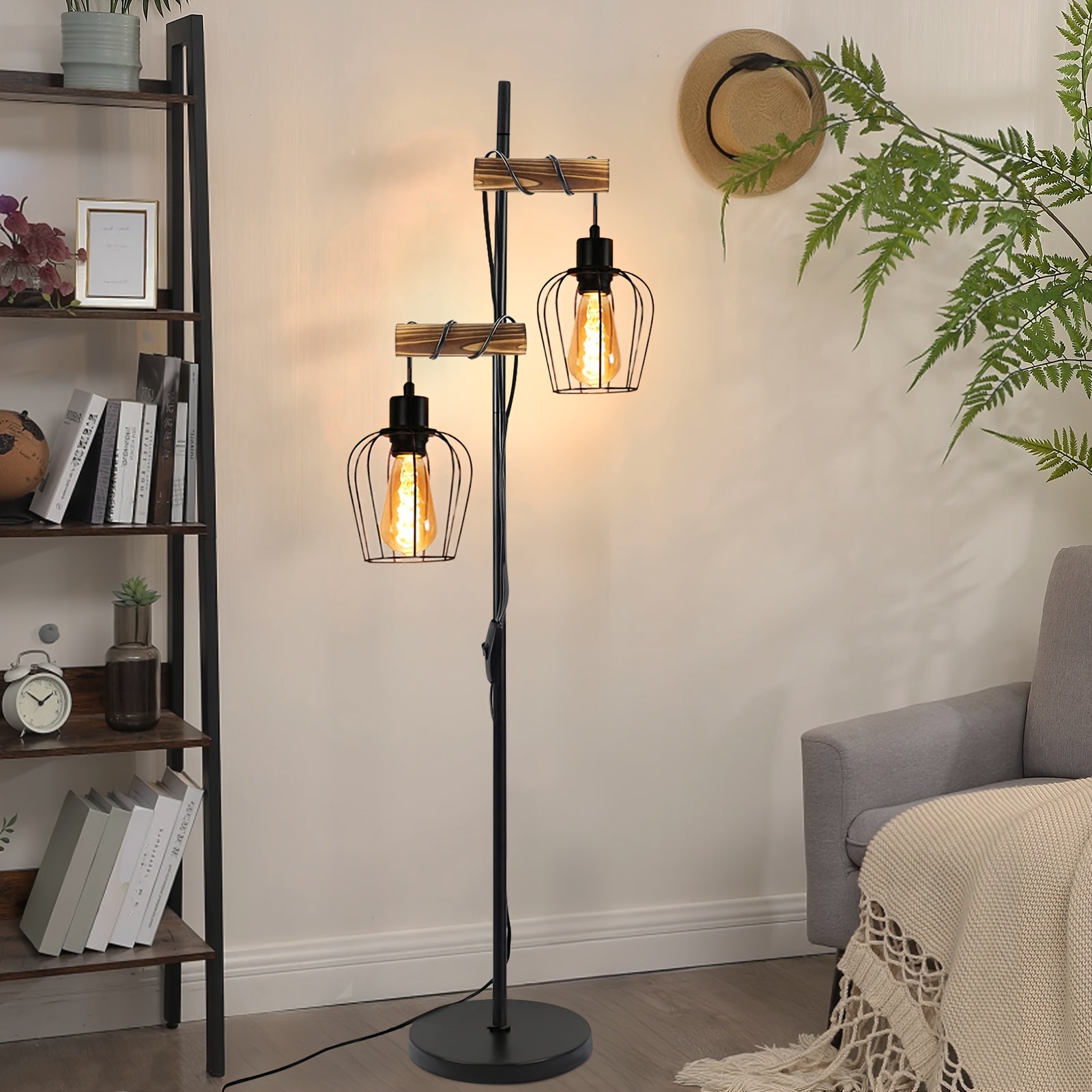 Rustik Stråle Lampe – Rå og stemningsfuld glød