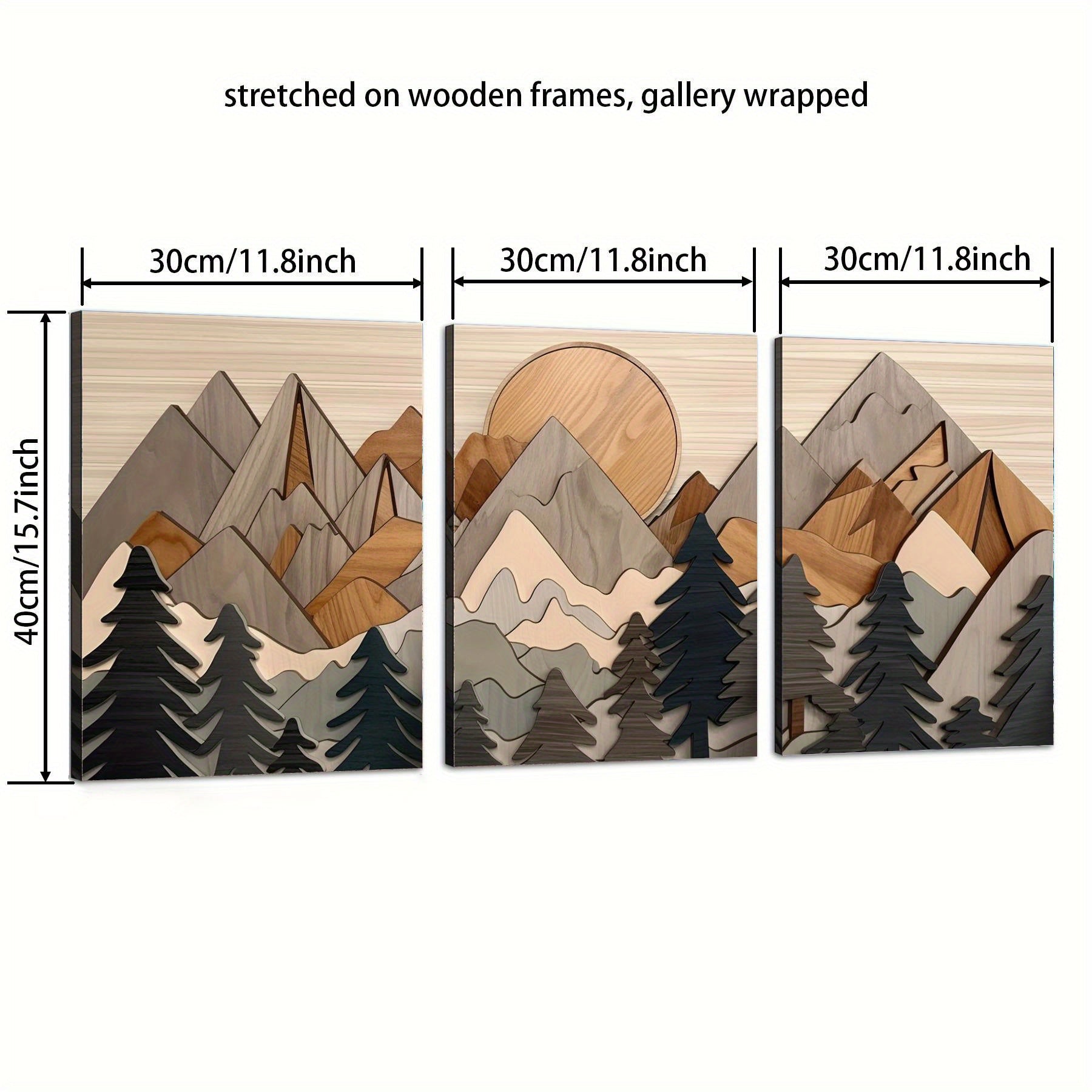 Minimalistisk Bjerg Canvas Sæt