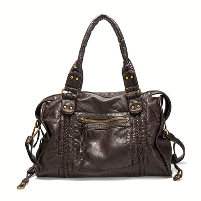 Violet™ | Klassisk Læder Tote Bag