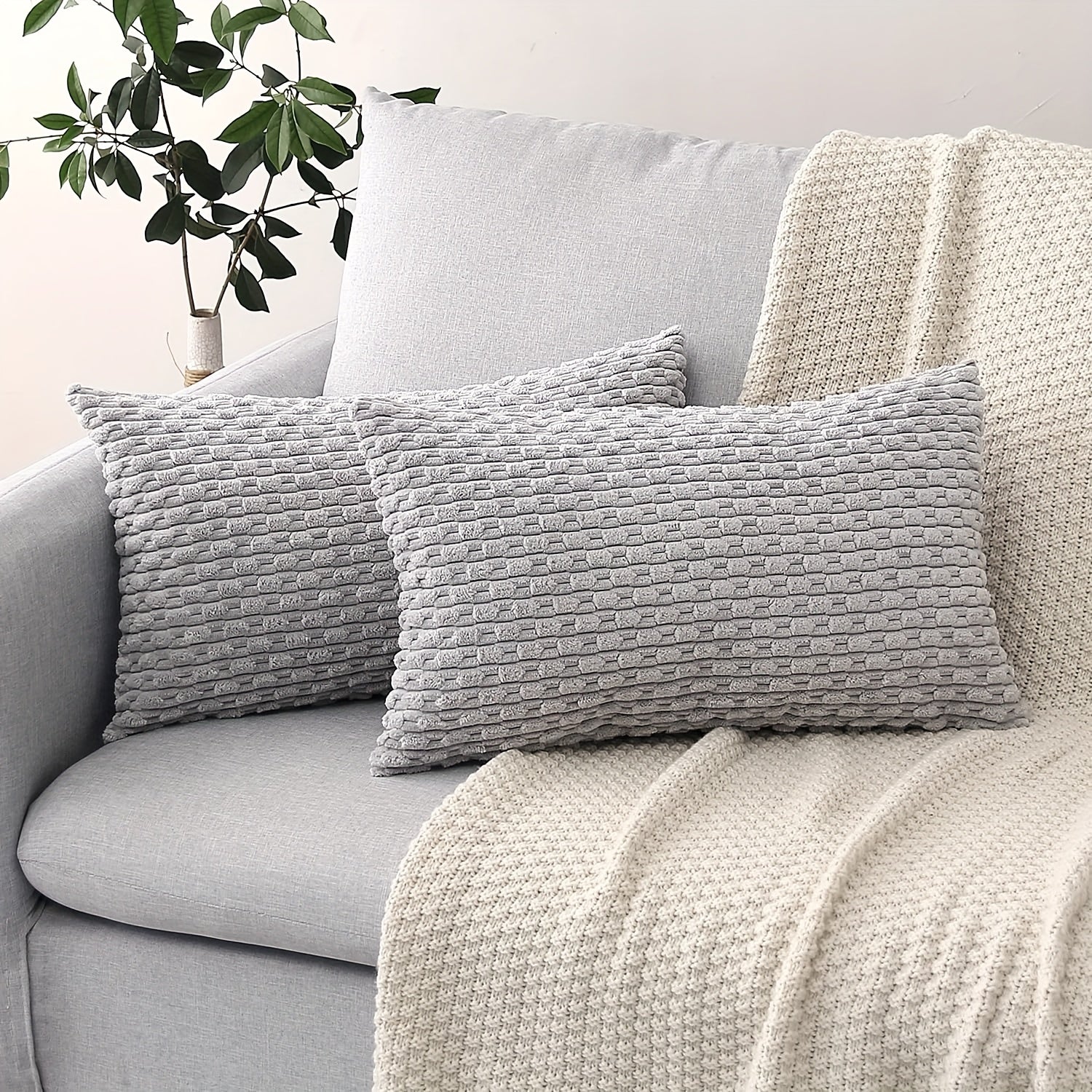 Gyldent Væv Pude - (Sæt af 2)