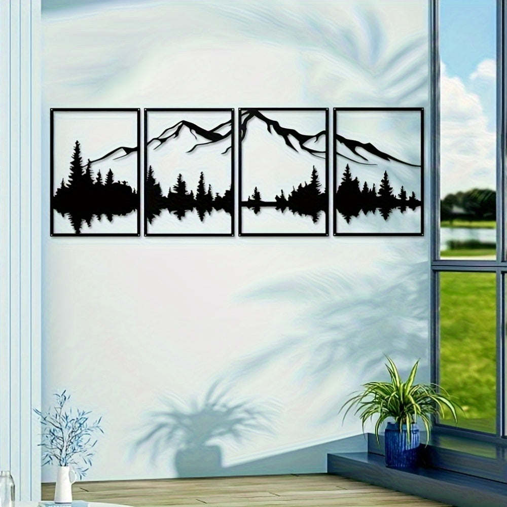 Metallisk Skov Vægkunst