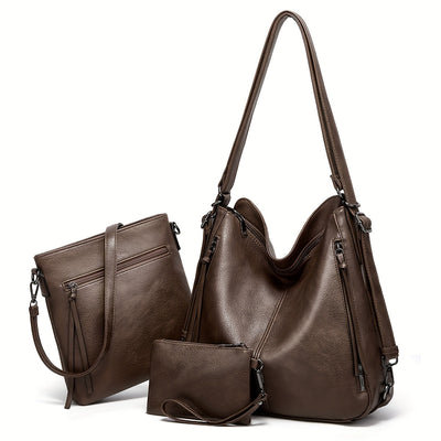 Amelia™ | Retro Leather Tote Bag