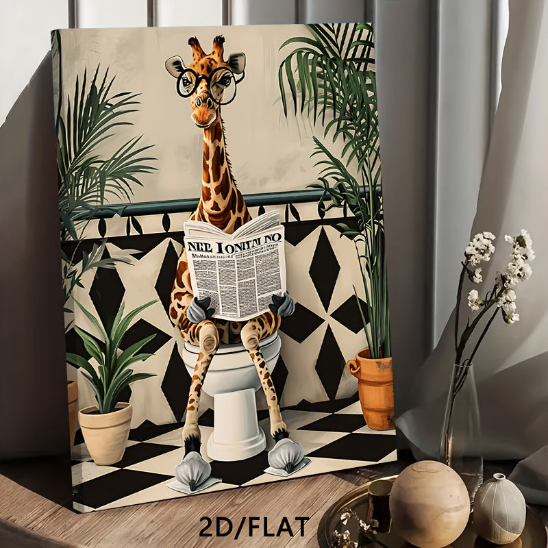 Humoristisk Giraf Canvas