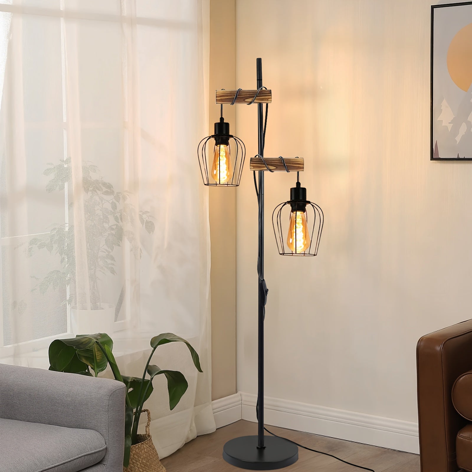 Rustik Stråle Lampe – Rå og stemningsfuld glød