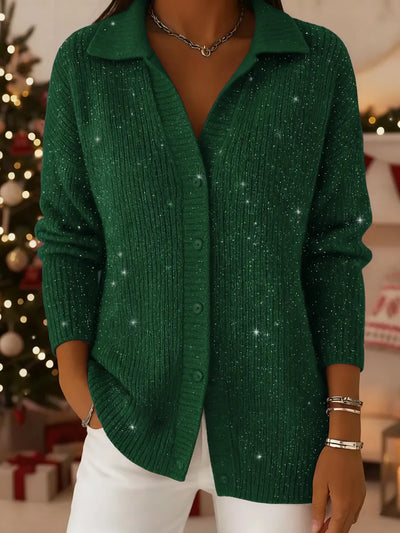 Aurora | Glitrende Vintercardigan