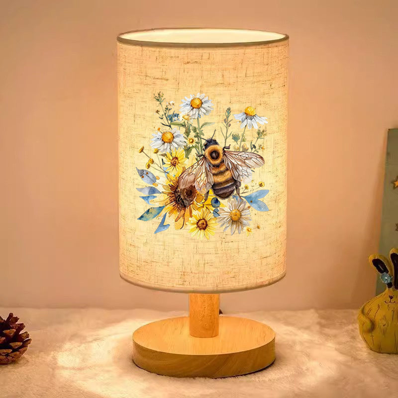 Bi og Margueritter Trælamp